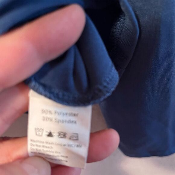 PattyBoutik Women's V-Neck Wrap Blouse Blue Long Sleeve Slim Fit Casual M - Picture 4 of 6